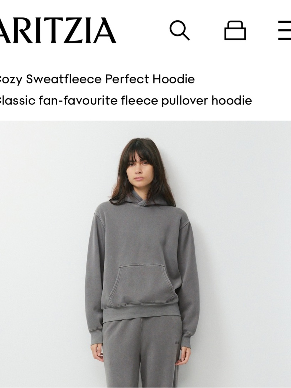 ☕️Aritzia cozy sweat fleece hoodie☕️